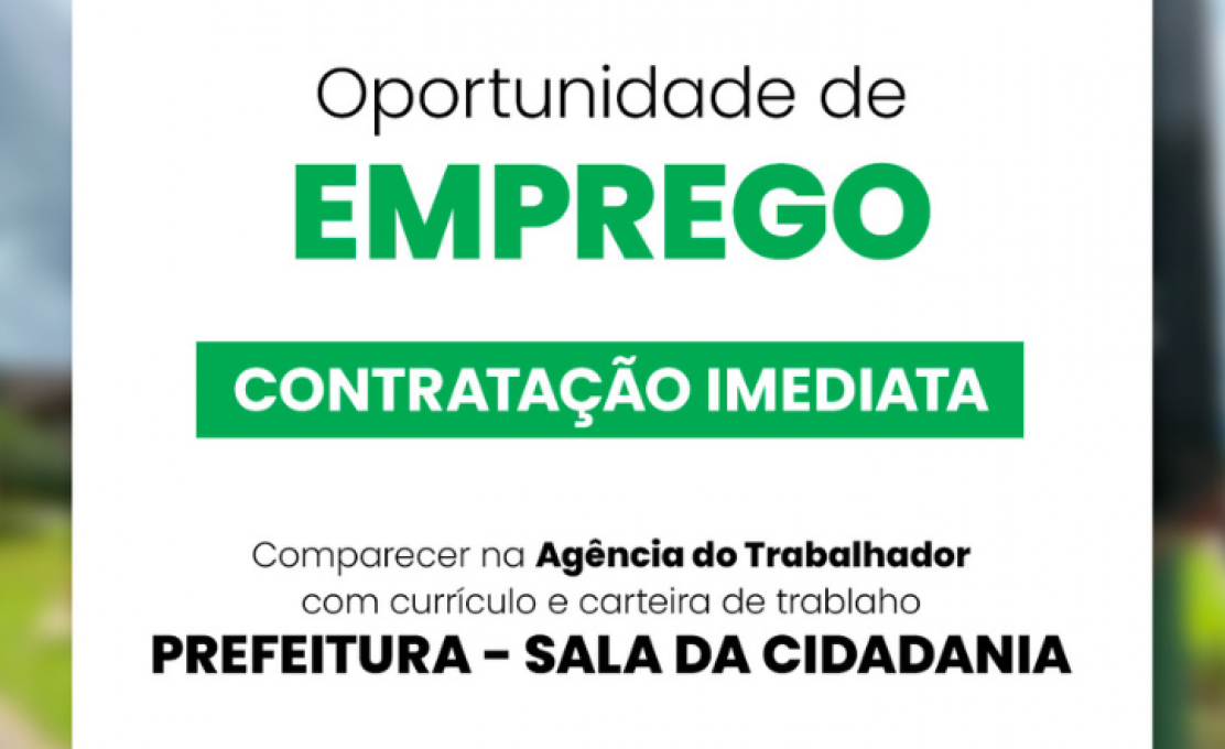 Vagas de Emprego Atualizadas Para O Mês de Julho