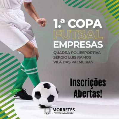 Prefeitura de Morretes realizará a Primeira Copa de Futsal de Empresas