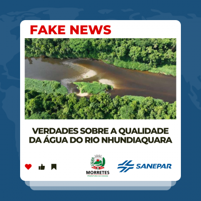 Esclarecimentos sobre a qualidade da água do rio Nhundiaquara