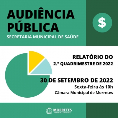 Prefeitura de Morretes convida a população a participar da Audiência Pública de Saúde