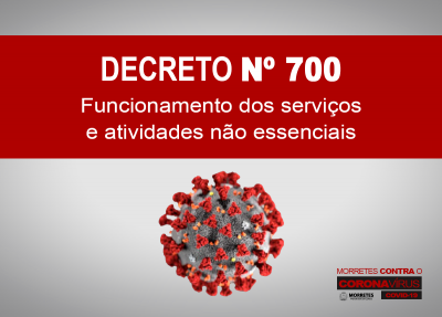 DECRETO N.º 700 de 11 de julho DE 2020.