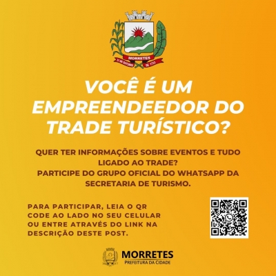 Secretaria Municipal de Turismo disponibiliza grupo no WhatsApp para divulgar informações