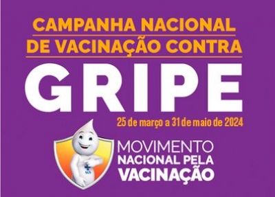 Campanha de vacinação contra influenza vai até 31 de maio