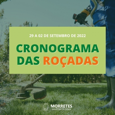 A Prefeitura de Morretes disponibiliza o cronograma das roçadas no município