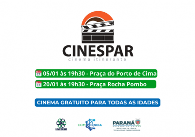 Cinema Itinerante com programação de filmes ao ar livre para todas as idades