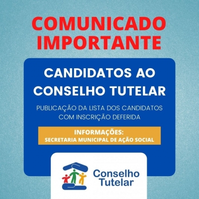 Secretaria Municipal de Ação Social informa sobre o deferimento dos conselheiros tutelares 