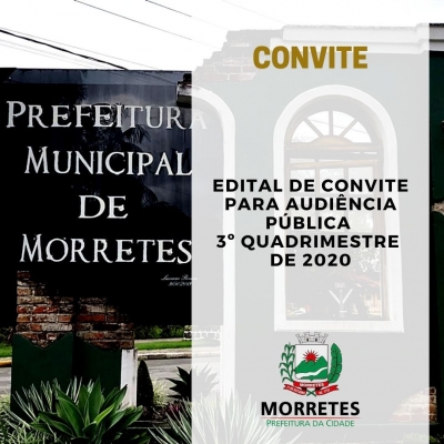 Edital de convocação audiência publica 3º quadrimestre 2020 - Conselho Municipal de Saúde