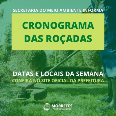 Secretaria Municipal de Meio Ambiente divulga cronograma de roçada na cidade de Morretes