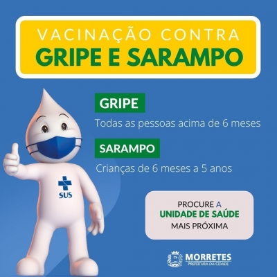 Prefeitura de Morretes realiza campanha de vacinação contra a gripe e sarampo