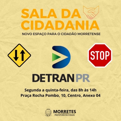 Detran de Morretes é um dos atendimentos na Sala da Cidadania 
