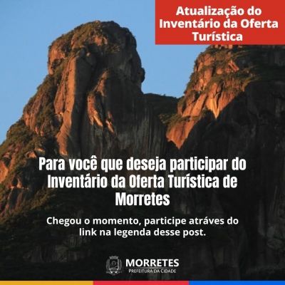 Empresas podem participar do inventário da oferta turística de Morretes