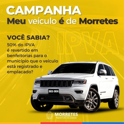 Campanha Meu veículo é de Morretes