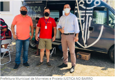 Prefeitura Municipal de Morretes e Projeto JUSTIÇA NO BAIRRO