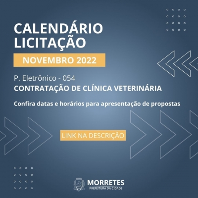 Prefeitura divulga licitação para contratação de clínica veterinária