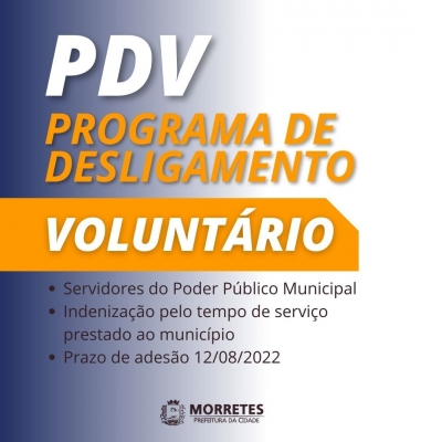 Prefeitura de Morretes inicia nesta semana o Programa de Desligamento Voluntário 