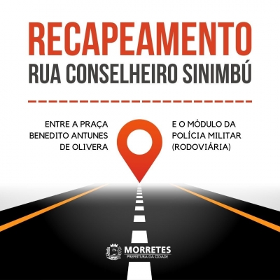 A Prefeitura de Morretes iniciou o processo de licitação para a recuperação da Rua Conselheiro Sinimbu