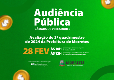 Audiência pública de apresentação do relatório de metas fiscais do 3º quadrimestre de 2024