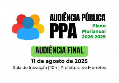 Prefeitura de Morretes convida população para a Audiência Pública Final do PPA 2026–2029