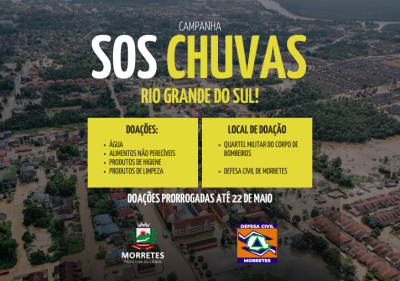 Doações para o Rio Grande do Sul estão prorrogadas até o dia 22 de maio