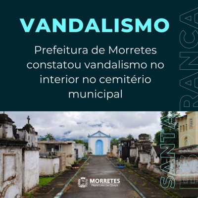 Desrespeito e vandalismo no interior do cemitério municipal