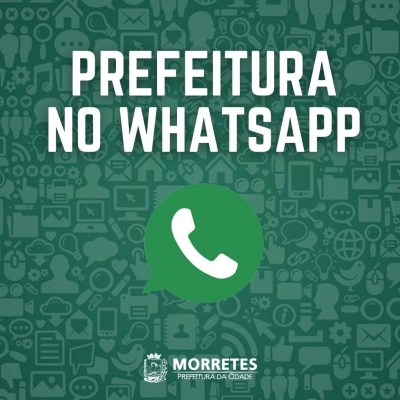 Prefeitura de Morretes no WhatsApp, mais perto do cidadão morretense 