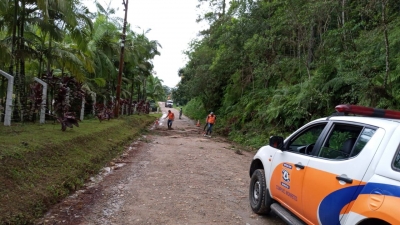 Defesa Civil em ação na cidade de Morretes