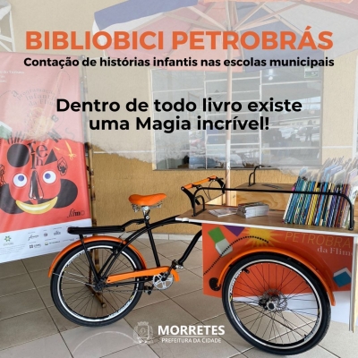 Escolas Municipais e C M E I recebem o Projeto Bibliobici Petrobrás