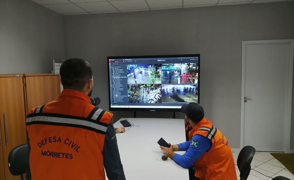 Defesa Civil de Morretes mobilizou equipes durante fortes chuvas no sábado (24)