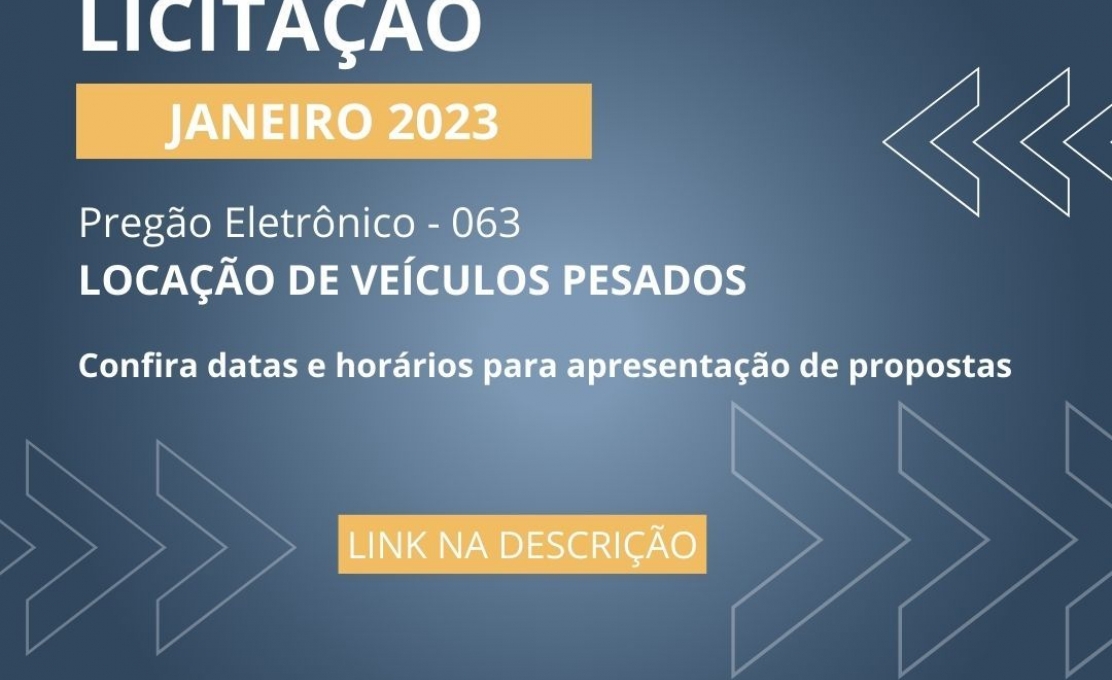 Prefeitura Divulga O Cronograma de Licitações Para Janeiro de 2023
