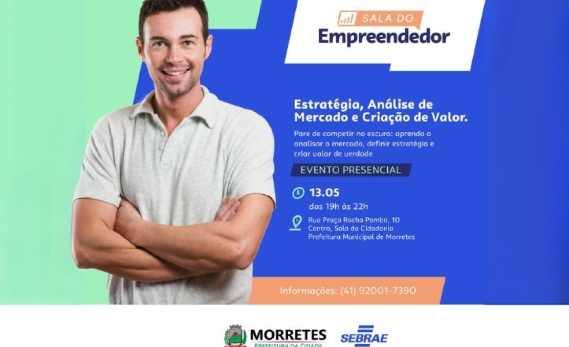 Sala do Empreendedor promove oficina especial sobre estratégia, análise de mercado e criação de valor
