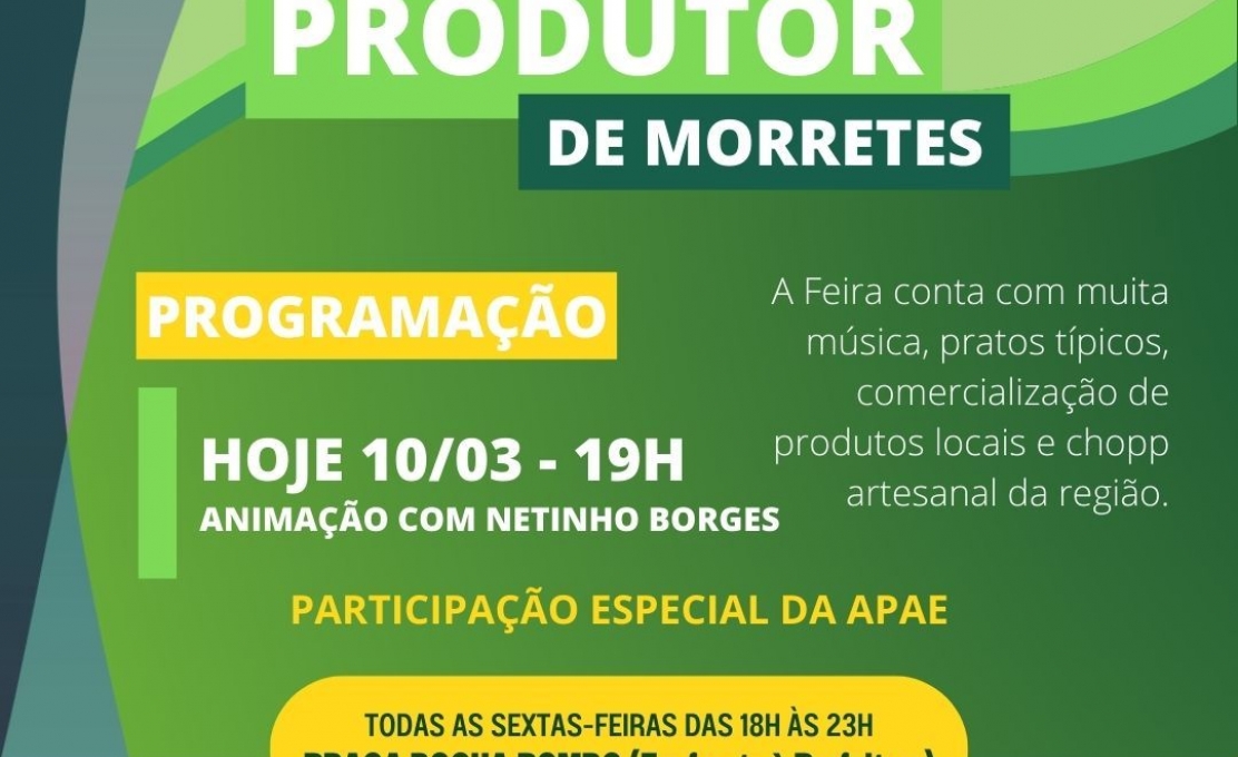 Feira do Produtor Acontece Toda Sexta-feira Na Praça Rocha Pombo das 18h às 23h