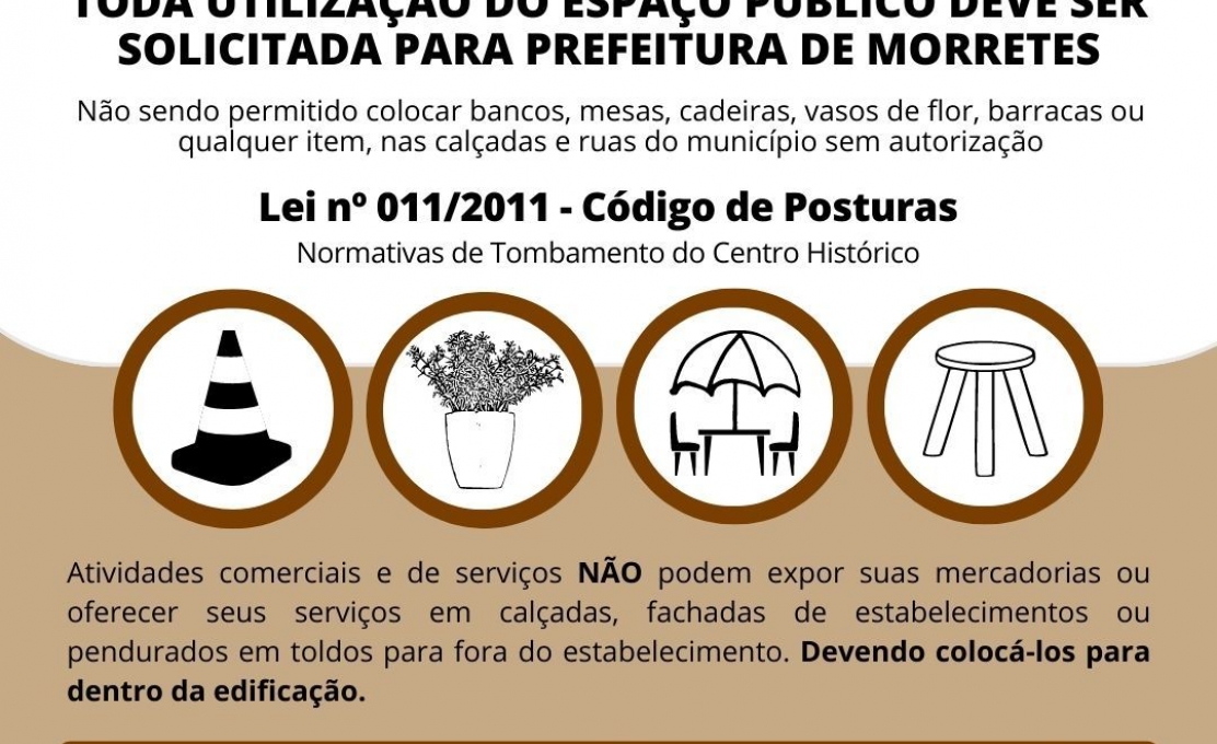 Prefeitura Informa Normas E Regras Para Mobiliário Nas Calçadas do Município