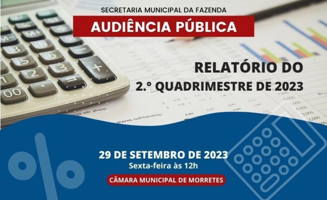 Audiência Pública de Finanças Referente Ao 2º Quadrimestre de 2023