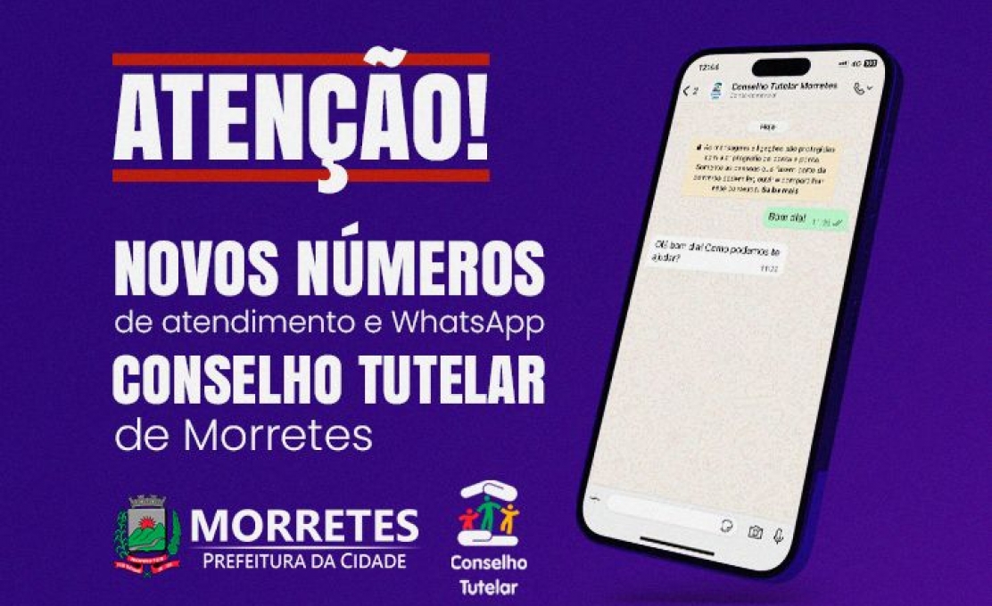 Conselho Tutelar de Morretes atualiza número de WhatsApp para atendimento