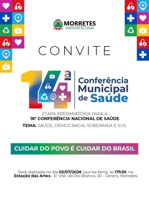 Prefeitura de Morretes convida população para participar da 14ª Conferência Municipal de Saúde