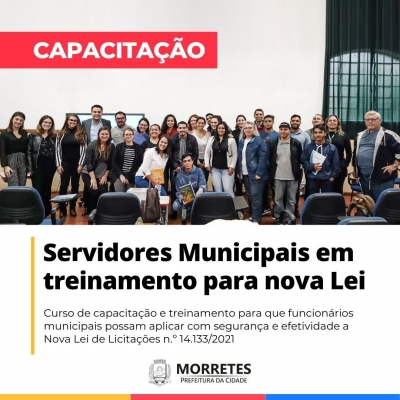 Curso de capacitação referente a nova lei de licitações envolve servidores da prefeitura e câmara municipal