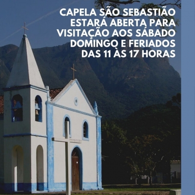 Capela São Sebastião do Porto de Cima está de portas abertas nos finais de semana