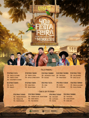 Prefeitura de Morretes divulga programação completa da 40ª Festa Feira Agrícola e Artesanal