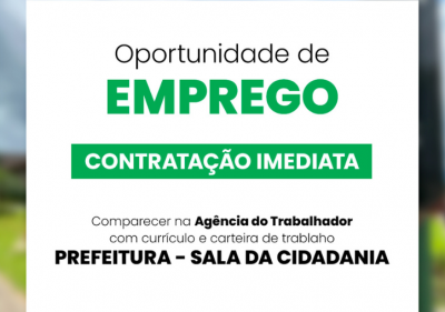 Vagas de emprego com contratação imediata