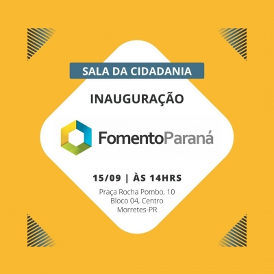 A Fomento Paraná em Morretes terá novo local de atendimento na Sala da Cidadania