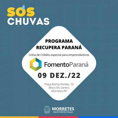 A fomento paraná disponibiliza linha de crédito especial para empreendedores afetados pelas enchentes