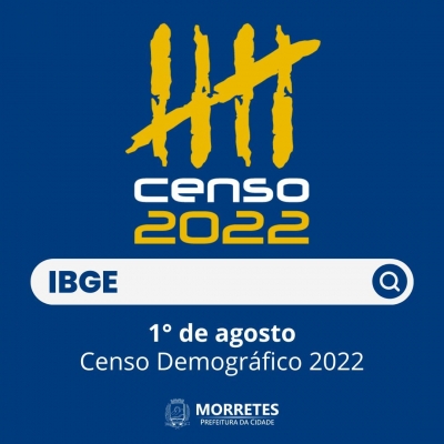 Dia 1º de agosto inicia o Censo 2022 na cidade de Morretes 