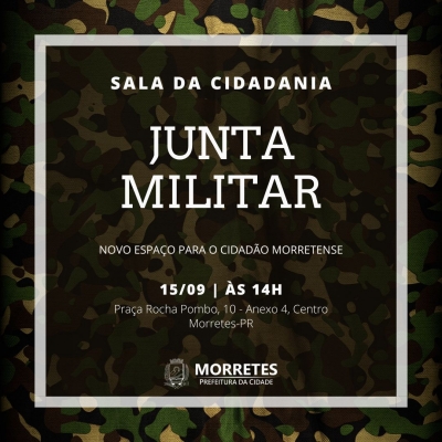 Prefeitura de Morretes disponibiliza serviço da Junta Militar na Sala da Cidadania