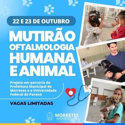 Segundo mutirão de oftalmologia humana e animal acontecerá nos dias 22 e 23 de outubro