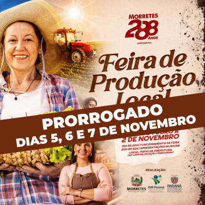 Prefeitura de Morretes prorroga a Festa do Produtor Local