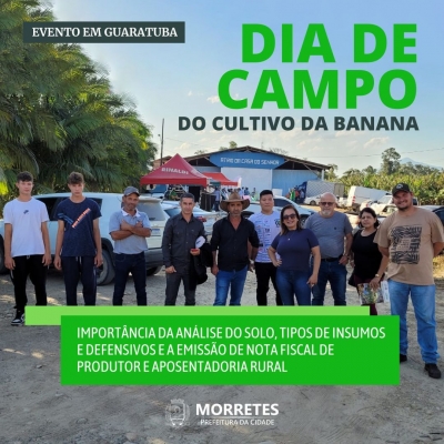 Agricultores de Morretes e técnicos da S M A estiveram participando do 