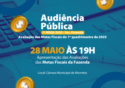 Audiência Pública discute metas fiscais do 1º quadrimestre de 2025 em Morretes