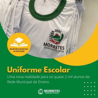Prefeitura de Morretes irá distribuir novos uniformes escolares a Rede Municipal de Ensino
