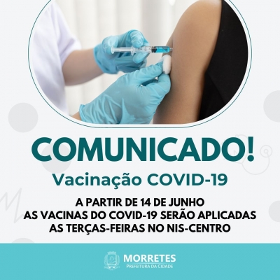 A partir da próxima semana, Central de Vacinação mudará para o N I S