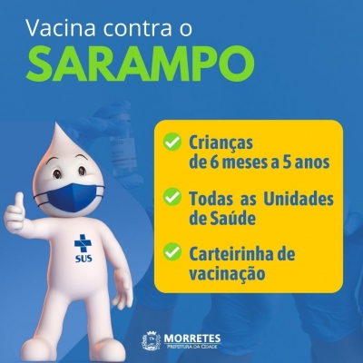Vacina contra o Sarampo disponível em todas as U B S de Morretes 